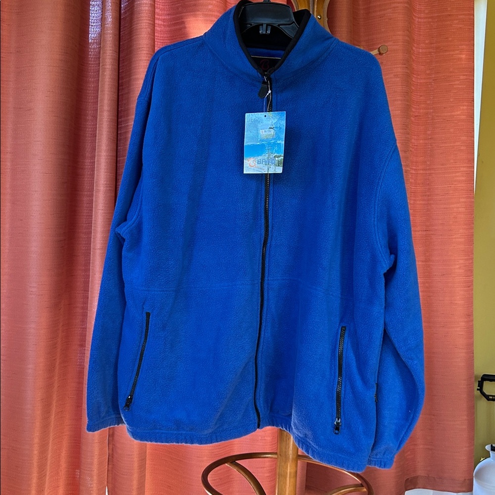 Men’s Blue Fleece Zip-Up Jacket by BARU.